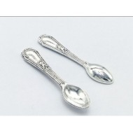 Металлическая подвеска «Ложечка», серебро, 36*8*1.5 мм